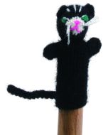 Gestrickte Fingerpuppe "Katze"