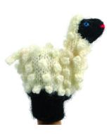 Gestrickte Fingerpuppe "Schäfchen"